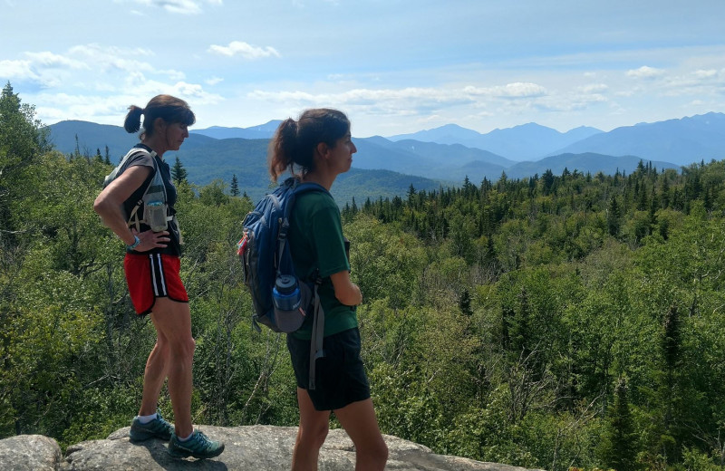 Hiking at Keene Valley Lodge.