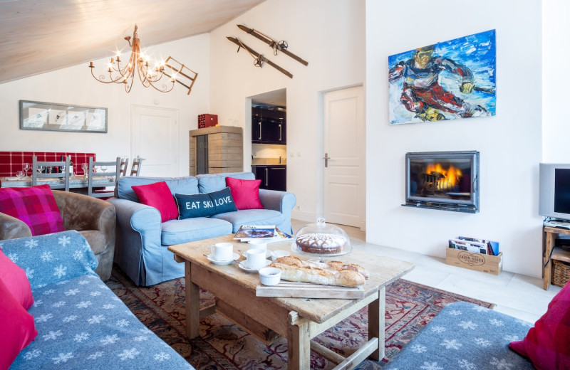 Rental living room at The Chalet Company.