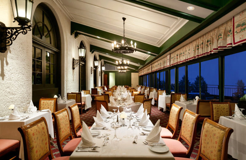 Dining at Fairmont Le Manoir Richelieu.