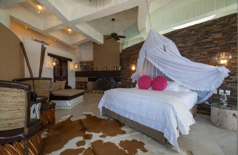 Penthouse bedroom at Ocho Cascadas Resort.