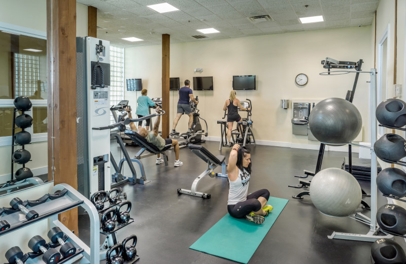 Fitness center at Steele Hill Resorts.