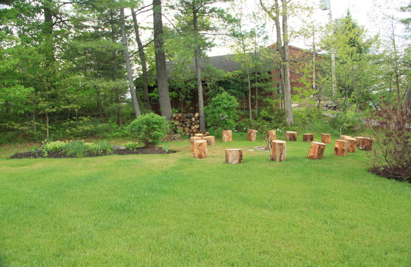 Fire ring at Westwind Inn on the Lake.