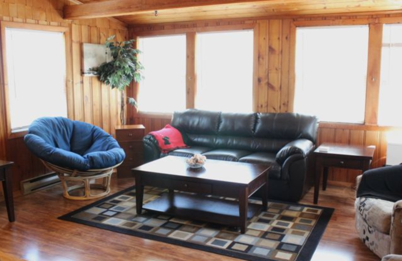 Rental living room at Saco Bay Rentals.