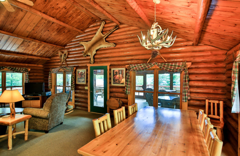 Cabin interior at Northern Lights Resort & Outfitting.