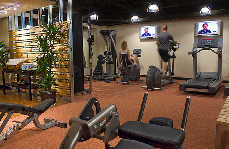 Fitness room at The Sainte Claire, a Larkspur Collection Hotel.