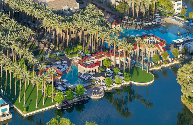 Aerial view of Hyatt Regency Scottsdale Resort and Spa at Gainey Ranch.