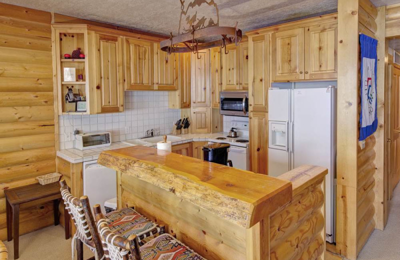 Rental kitchen at Alpine Ski Properties.