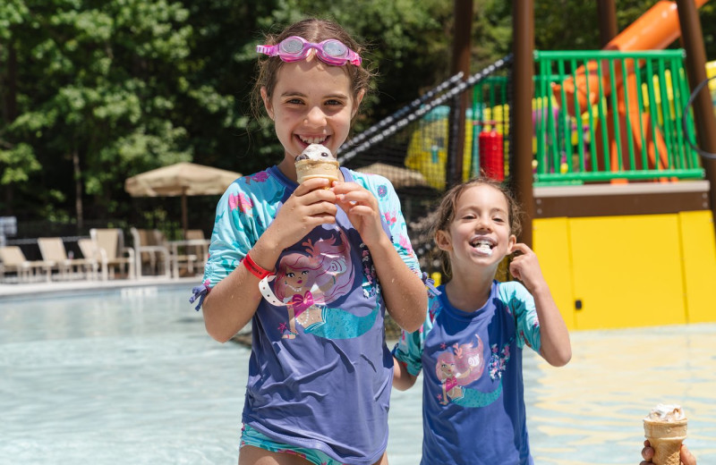 Water park at Yogi Bear's Camp Golden Valley.