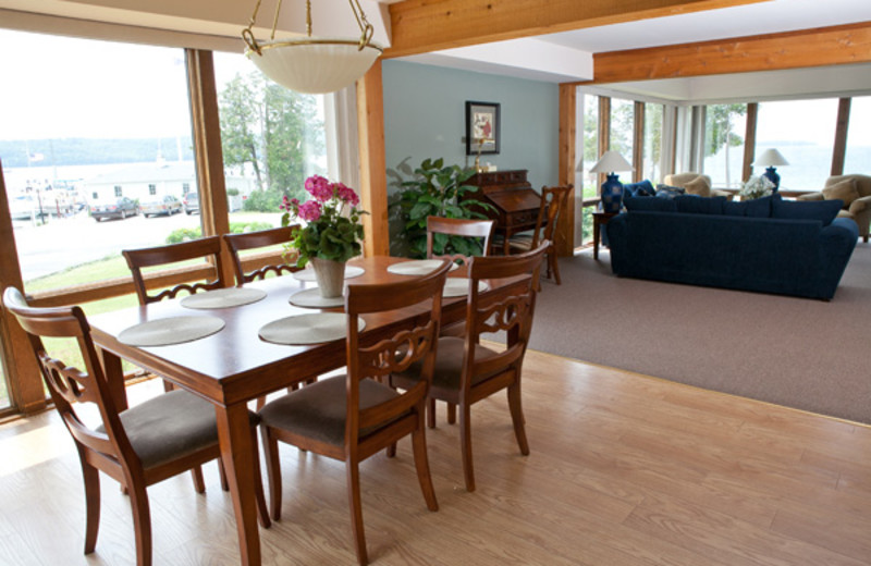 Suite dining room at  Pine Grove Resort.