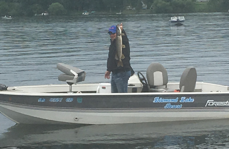 Fishing at Diamond Lake Resort.