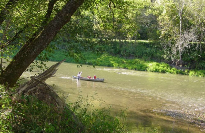 Canoeing at Cedar Valley Resort.