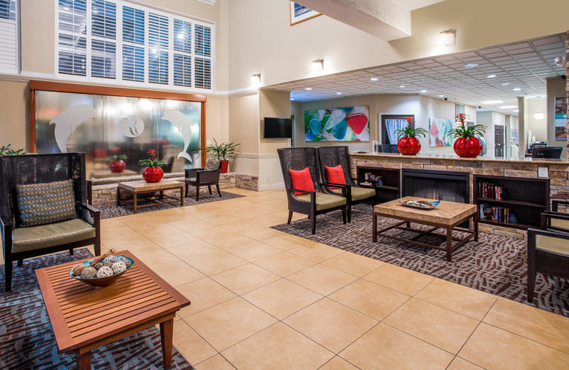 Lobby at Ramada Plaza Nags Head Oceanfront.
