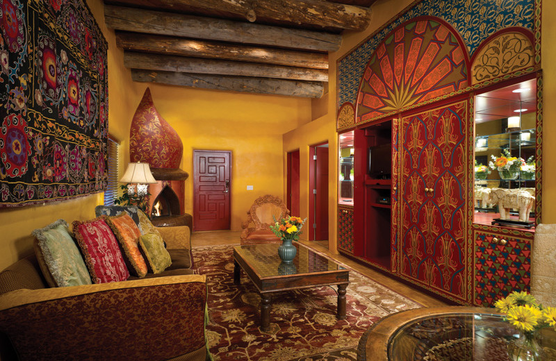 Guest living room at El Monte Sagrado.