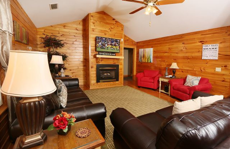 Rental living room at Smoky Mountain Resort Lodging and Conference Center.