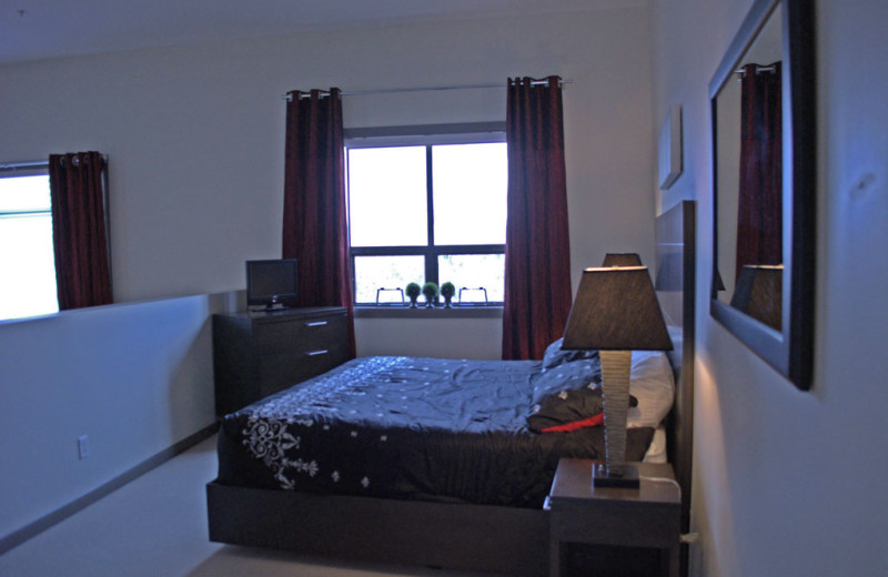 Rental bedroom at realTopia Vacation Rentals.