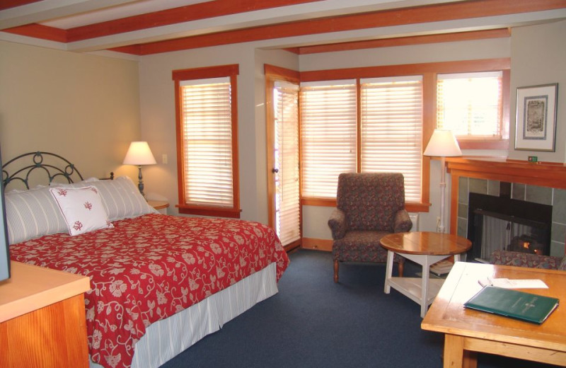 Guest room at La Conner Channel Lodge.