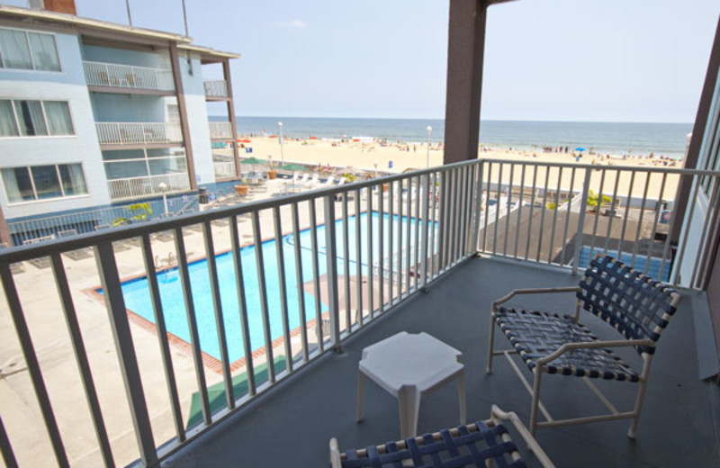 Deck view from Flagship Oceanfront Hotel Ocean City.