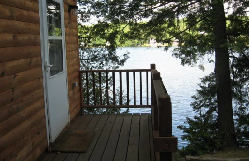 Lake view at The Cabins on Harvey's Lake.