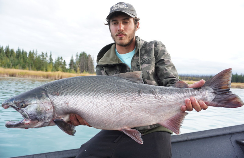 Fishing at Kenai River Drifter's Lodge.