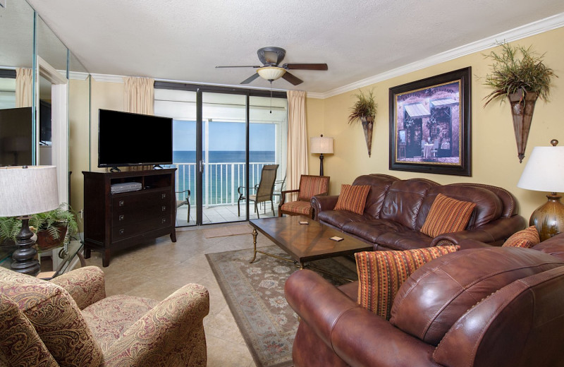 Rental living room at Coastal Properties.