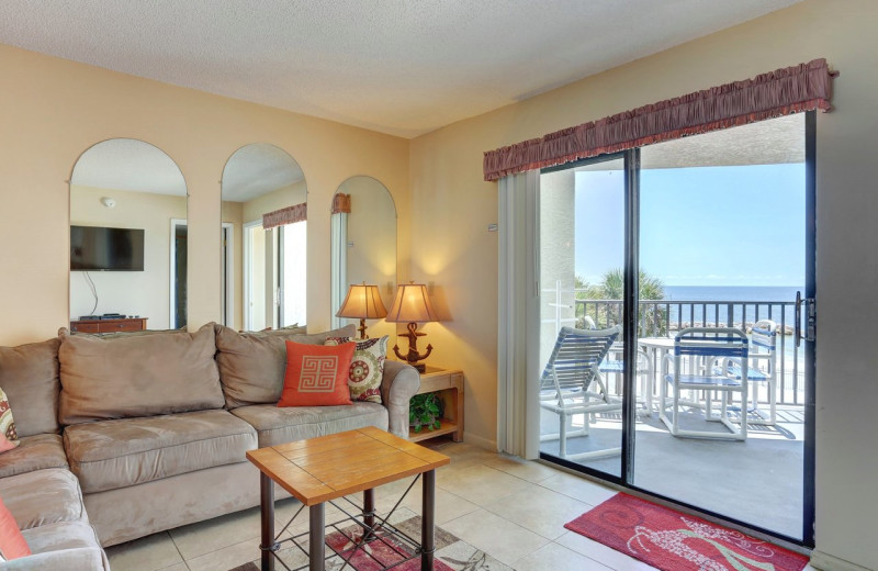 Guest living room at Caprice Resort.