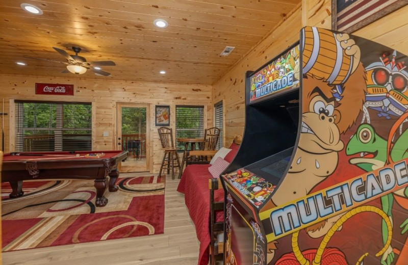 Cabin game room at American Patriot Getaways, LLC.