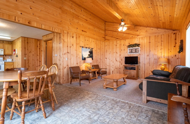 Cabin interior at Shady Grove Resort.