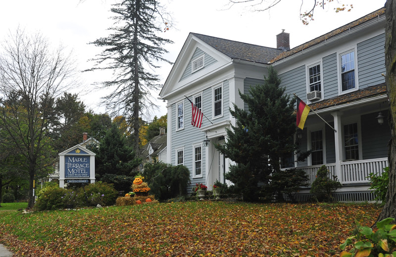 Exterior view of Maple Terrace Motel.