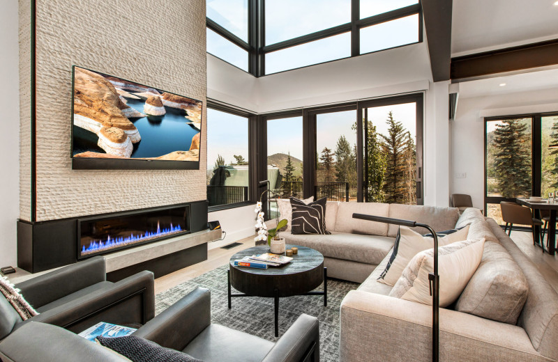 Rental living room at Park City Rental Properties.