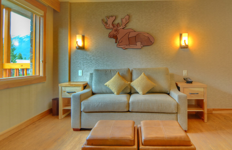 Guest living room at Moose Hotel & Suites.