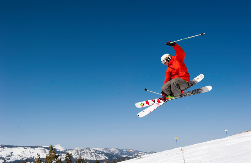 Skiing at Sugar Bowl Resort.