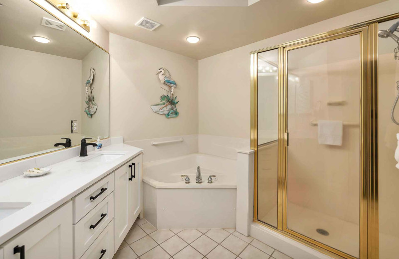 Bathroom at Real Escapes Properties - St. Simons Grand 224.