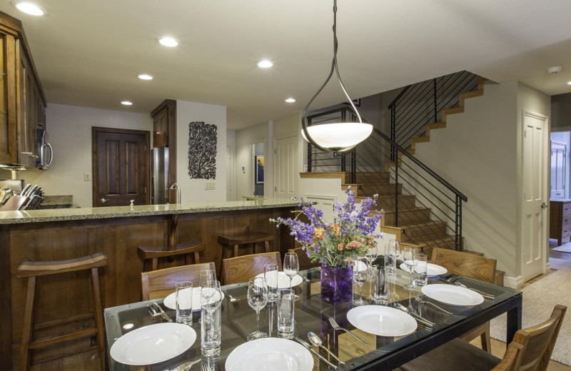 Rental kitchen at Welcome to Telluride Vacation Rentals.