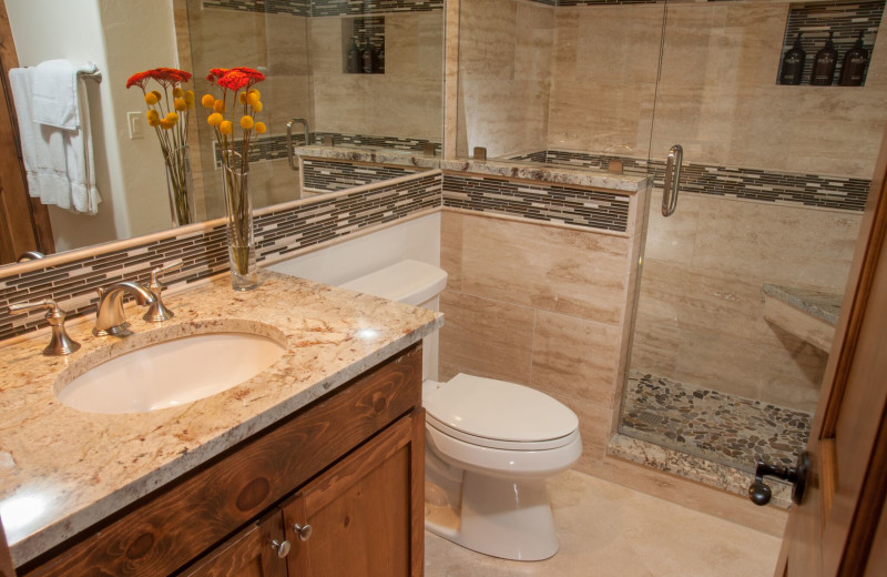Guest bathroom at Antlers at Vail.