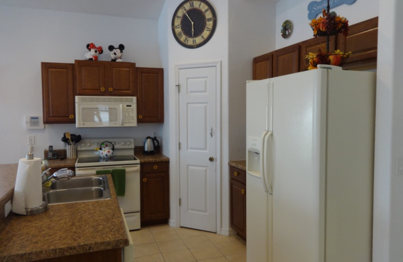 Rental kitchen at Orlando Sunshine Villas.