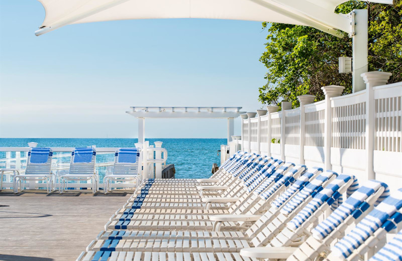 Pool chairs at The Club at New Seabury.