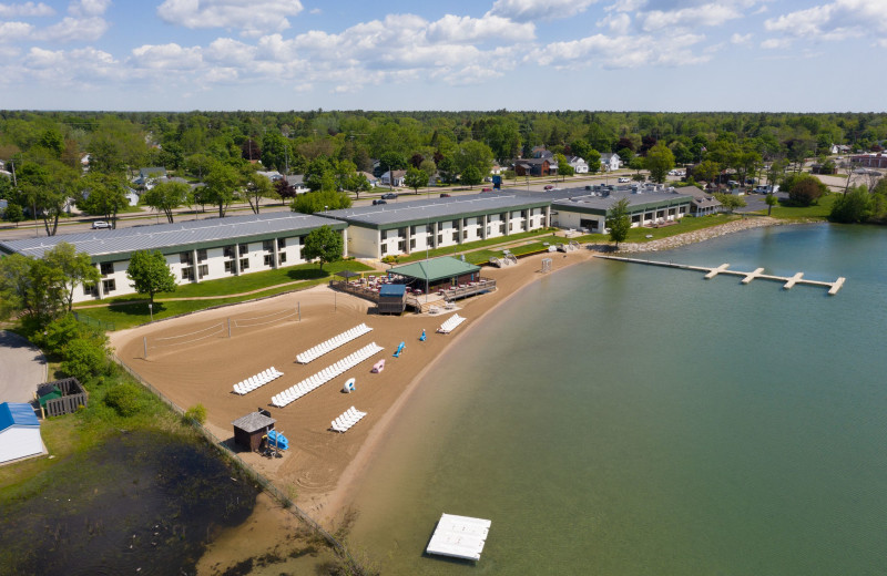 Exterior view of Tawas Bay Beach Resort.