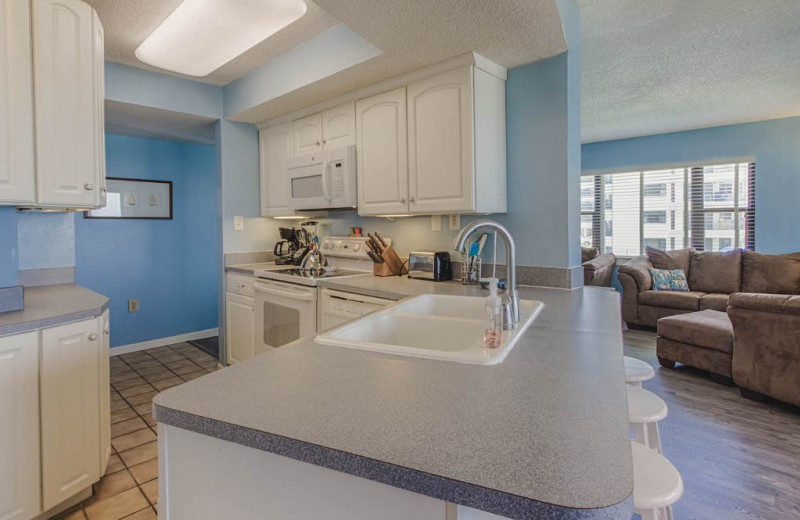 Rental kitchen at Realty World - First Coast Realty.