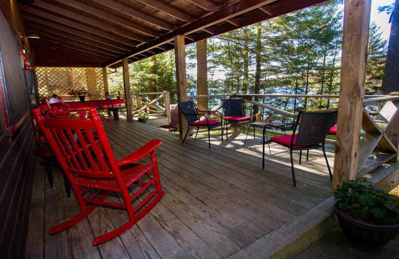 Porch at White Lake Lodges.