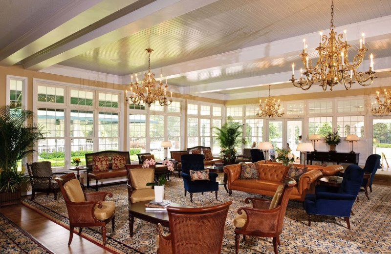 The lobby at Pinehurst Resort.