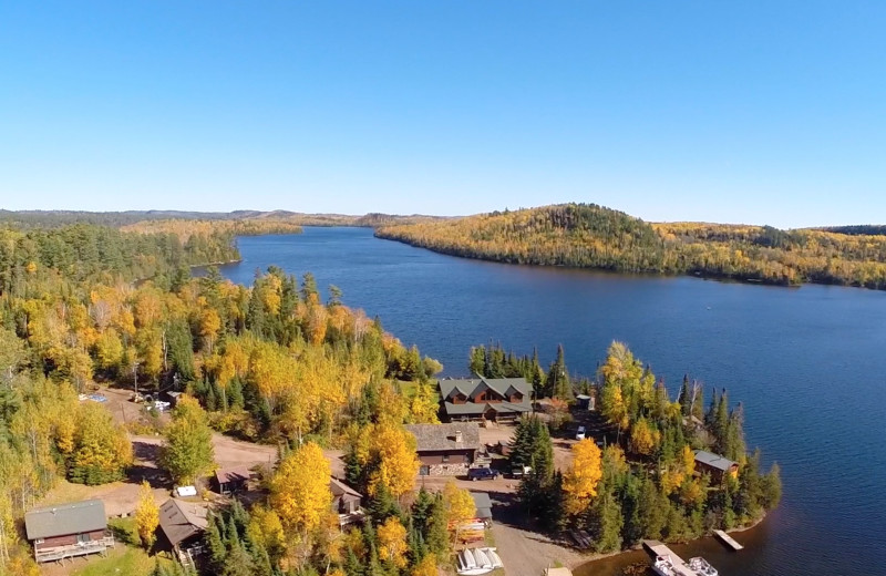 Aerial view of Hungry Jack Lodge.