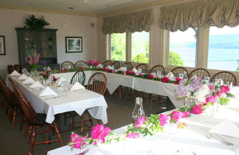 Wedding setup at Willough Vale Inn.