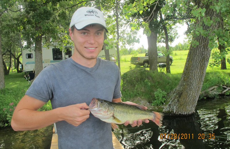 Fishing at Whispering Waters Resort.