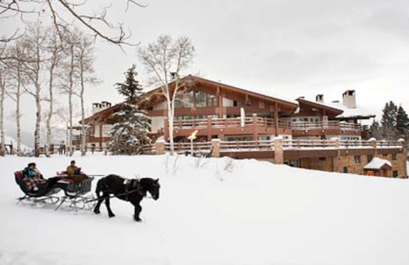 Sleigh ride at Stein Eriksen Lodge.