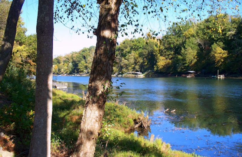 Lake view at Lindsey's Rainbow Resort.