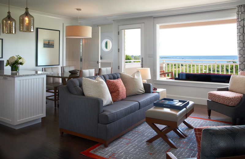 Guest living room at Inn by the Sea.