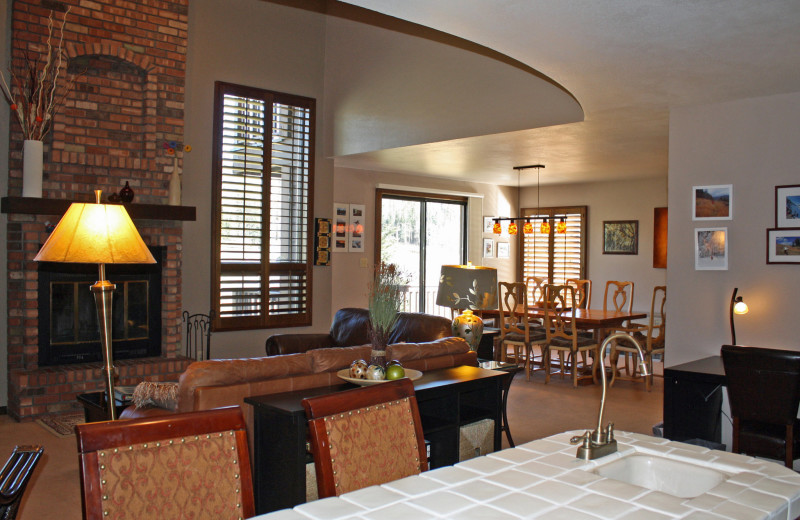 Guest living room at Cascade Village Condominiums.