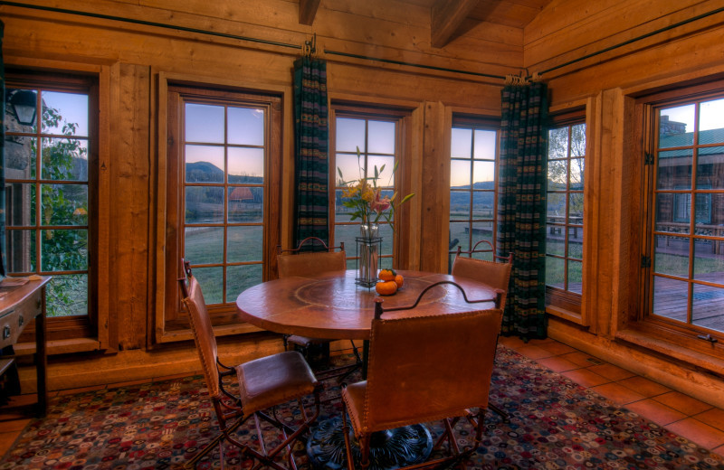 Guest dining room at The Home Ranch.