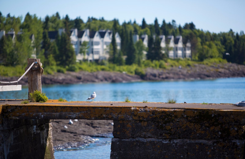 Exterior view of Bluefin Bay on Lake Superior.