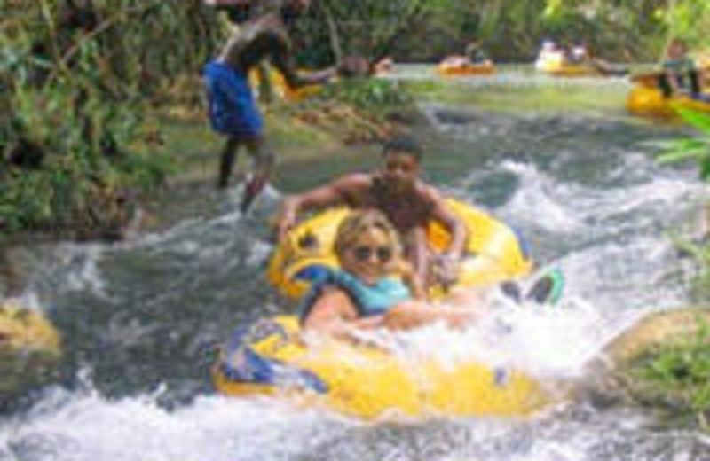 Rafting at Moxons Beach Club.